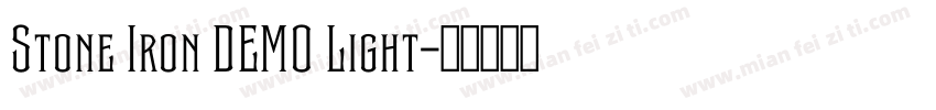 Stone Iron DEMO Light字体转换